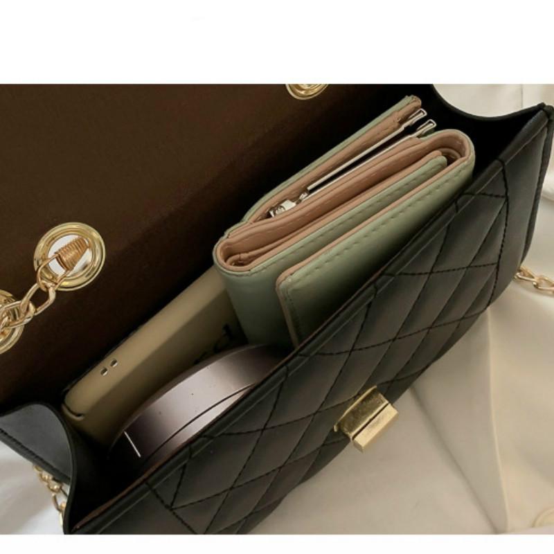 Túi Đeo Chéo Phối Dây Xích Thiết Kế Giản Dị Thời Trang