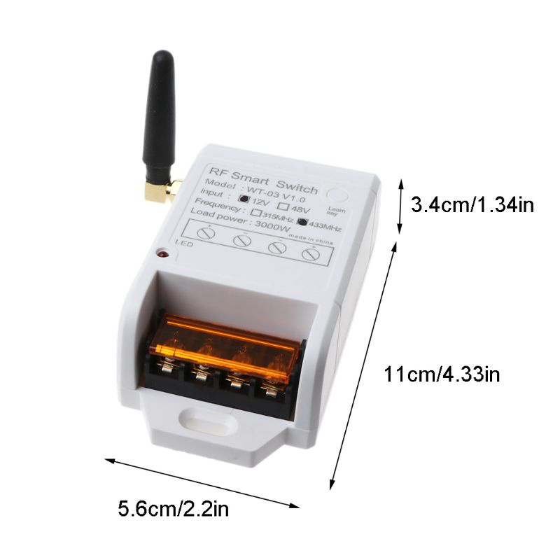 1 set mô đun tiếp nhận tín hiệu không dây DC12V-48V 1CH cho gara cửa garage | BigBuy360 - bigbuy360.vn