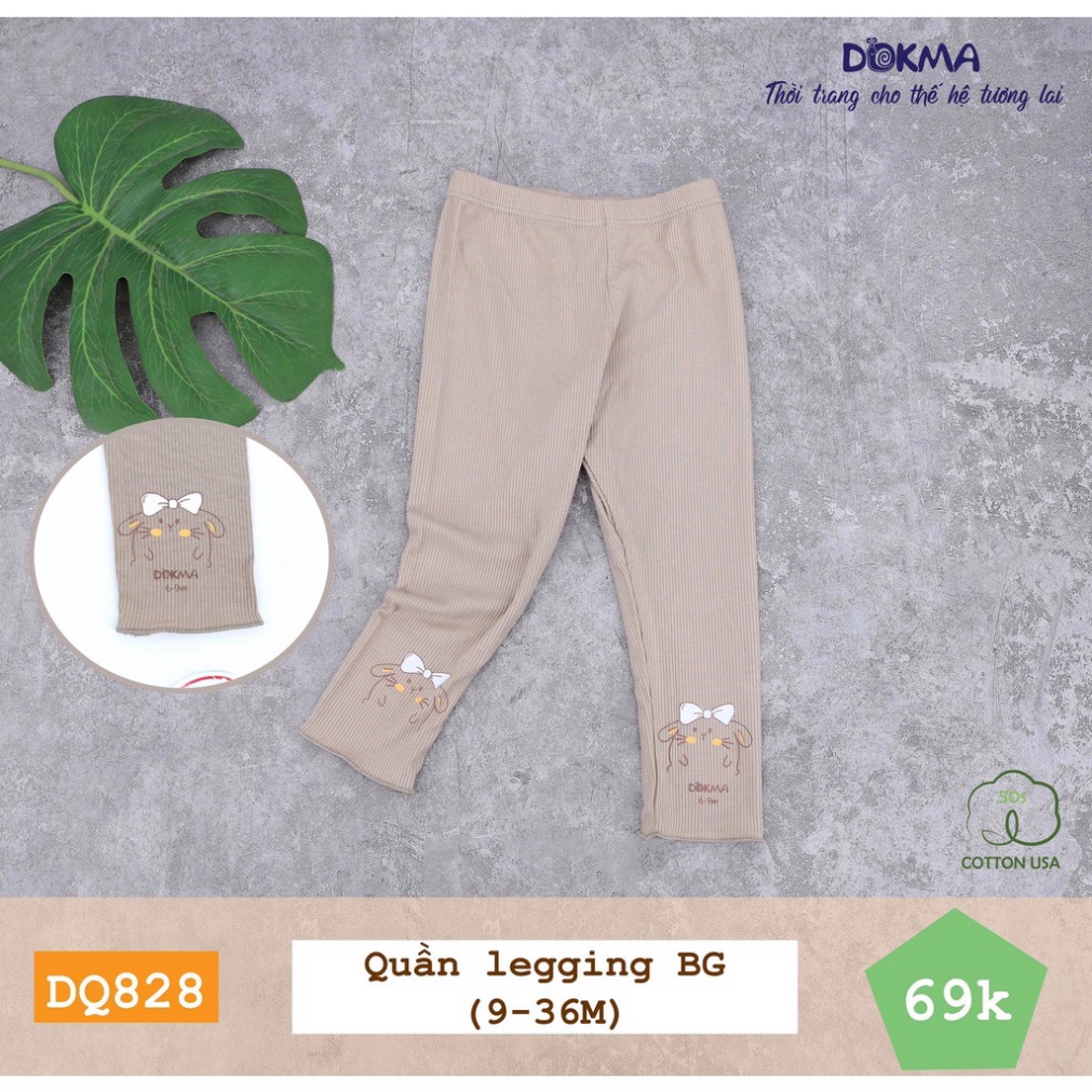 Dokma_Quần legging tăm mỏng cho bé gái