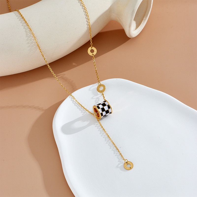 Dây Chuyền Mạ Vàng 18K Phối Tua Rua Thời Trang Cho Nữ