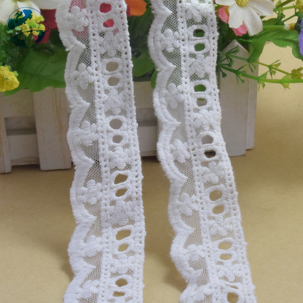 Vải Ren cotton Rộng 3.2cm Dùng May Đầm mini 3039