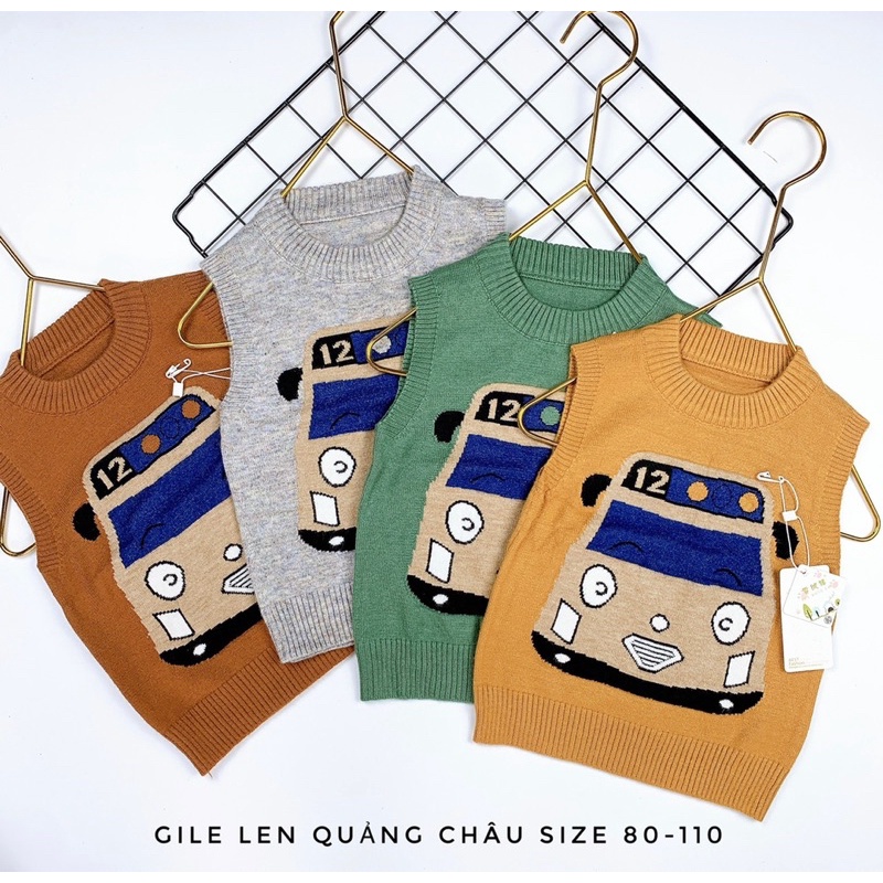 Áo gile len Quảng Châu mềm mịn cho bé trai