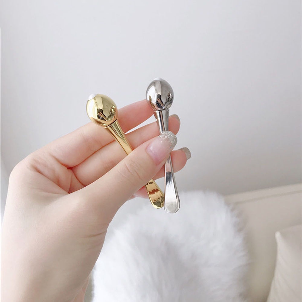 [Hàng mới về] Thanh Lăn Mát Xa Mặt/Mắt Mini Hình Chữ T Chống Quầng Thâm Tiện Dụng