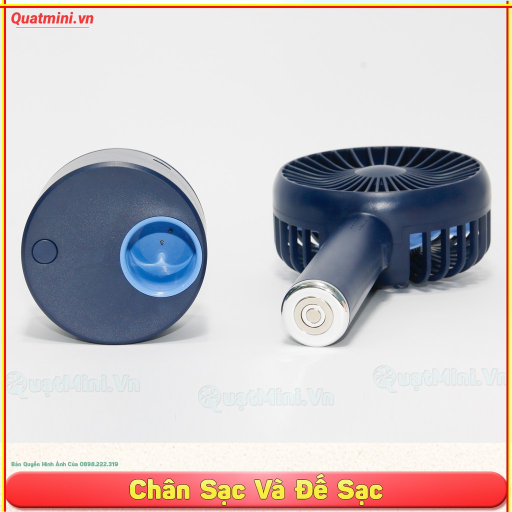 Quạt Cầm Tay 5 Cấp Độ Số [Tích Hợp Đế Sạc][Quay Trái Phải][2000mah] | BigBuy360 - bigbuy360.vn