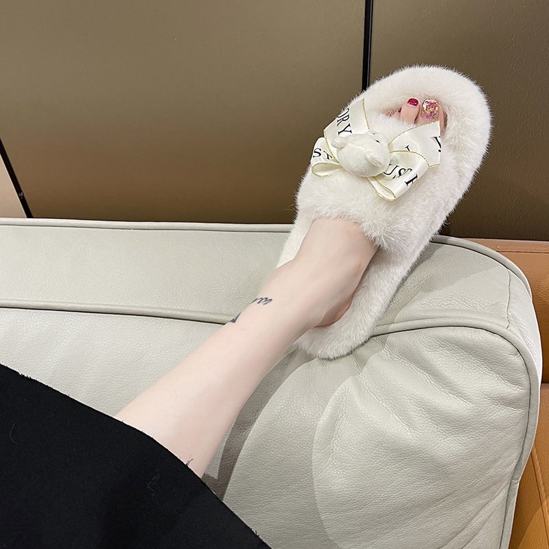 Dép Bông Đi Trong Nhà Đế Dày Chống Trượt Phong Cách Mùa Hè Dễ Thương Cho Nữ