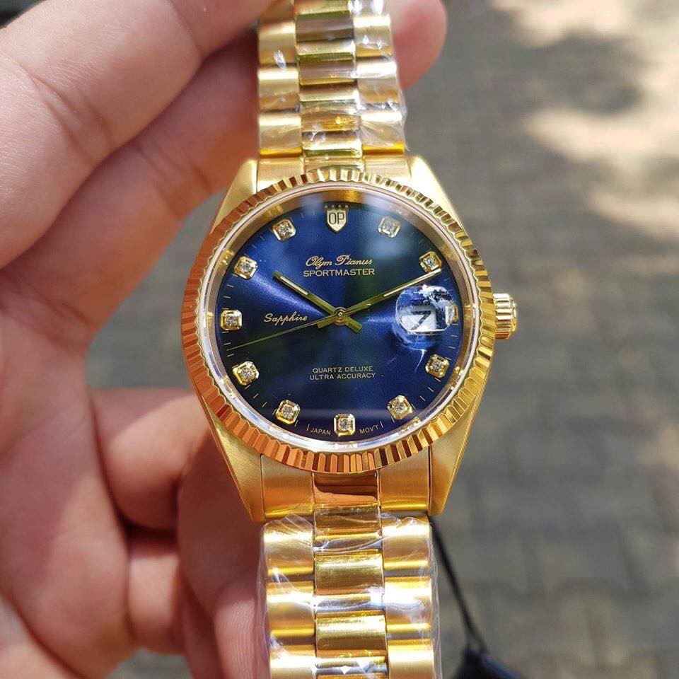 Đồng hồ nam mặt kính sapphire Olym Pianus OP89322 OP89322MK xanh
