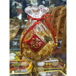 Túi Vàng Pha Lê Phong Thuỷ 9.5x7cm