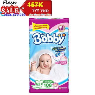 Miếng Lót Sơ Sinh Bobby Fresh Newborn 1 - 108 Miếng