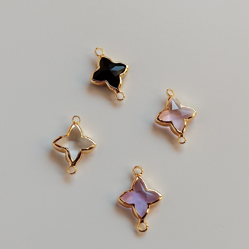 Túi Vàng 14k Đính Đá Zircon 15mm Dùng Làm Trang Sức Thủ Công