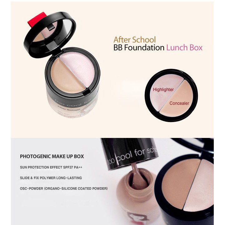 Kem nền After School BB Foundation Lunch Box Too Cool For School | BigBuy360 - bigbuy360.vn