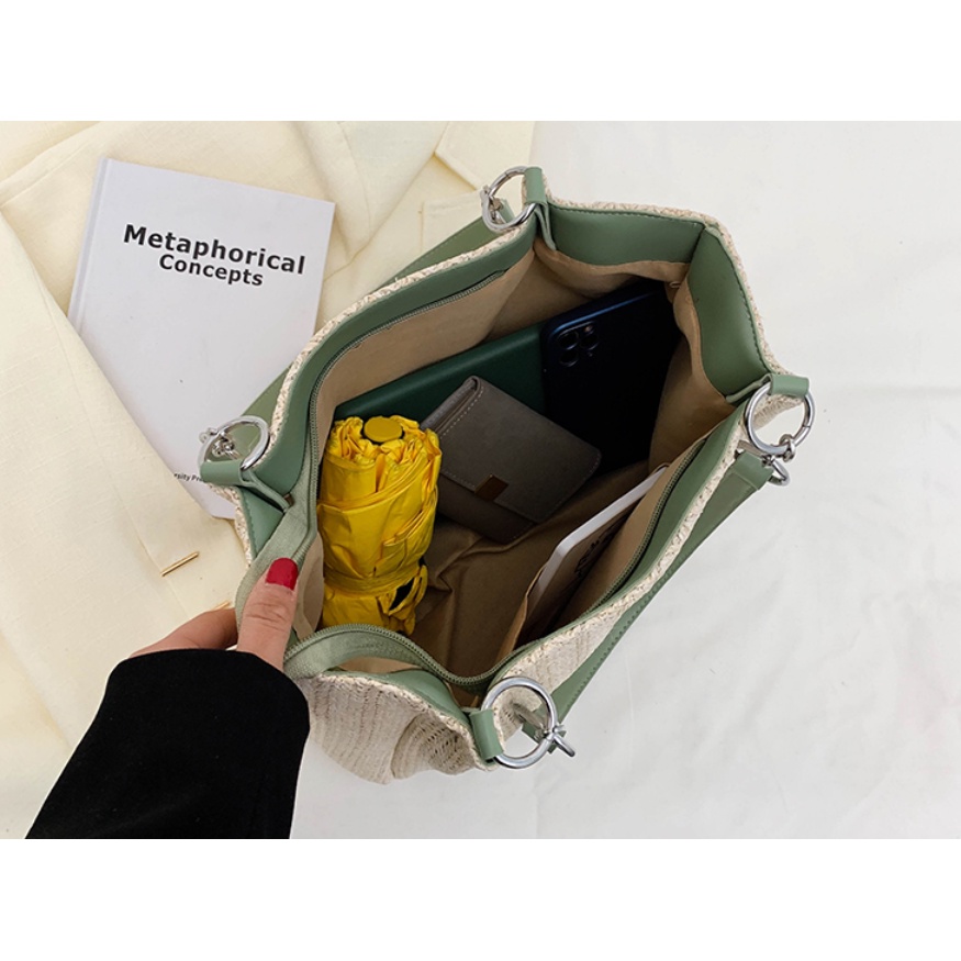 G113 Túi xách nữ Quảng Châu thời trang, in chữ SUMMER cá tính