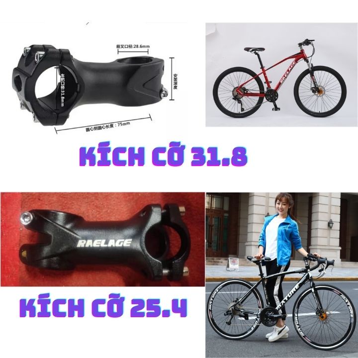 Pô tăng xe đạp cỡ 25.4 - 31.8mm