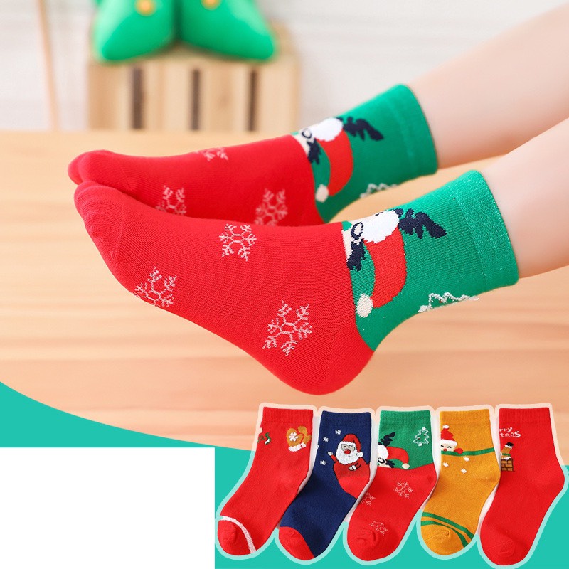 Tất cho bé 𝑭𝒓𝒆𝒆𝒔𝒉𝒊𝒑 COMBO 5 ĐÔI TẤT NOEL VỚI NHIỀU HỌA TIẾT ĐÁNG YÊU CHO BÉ