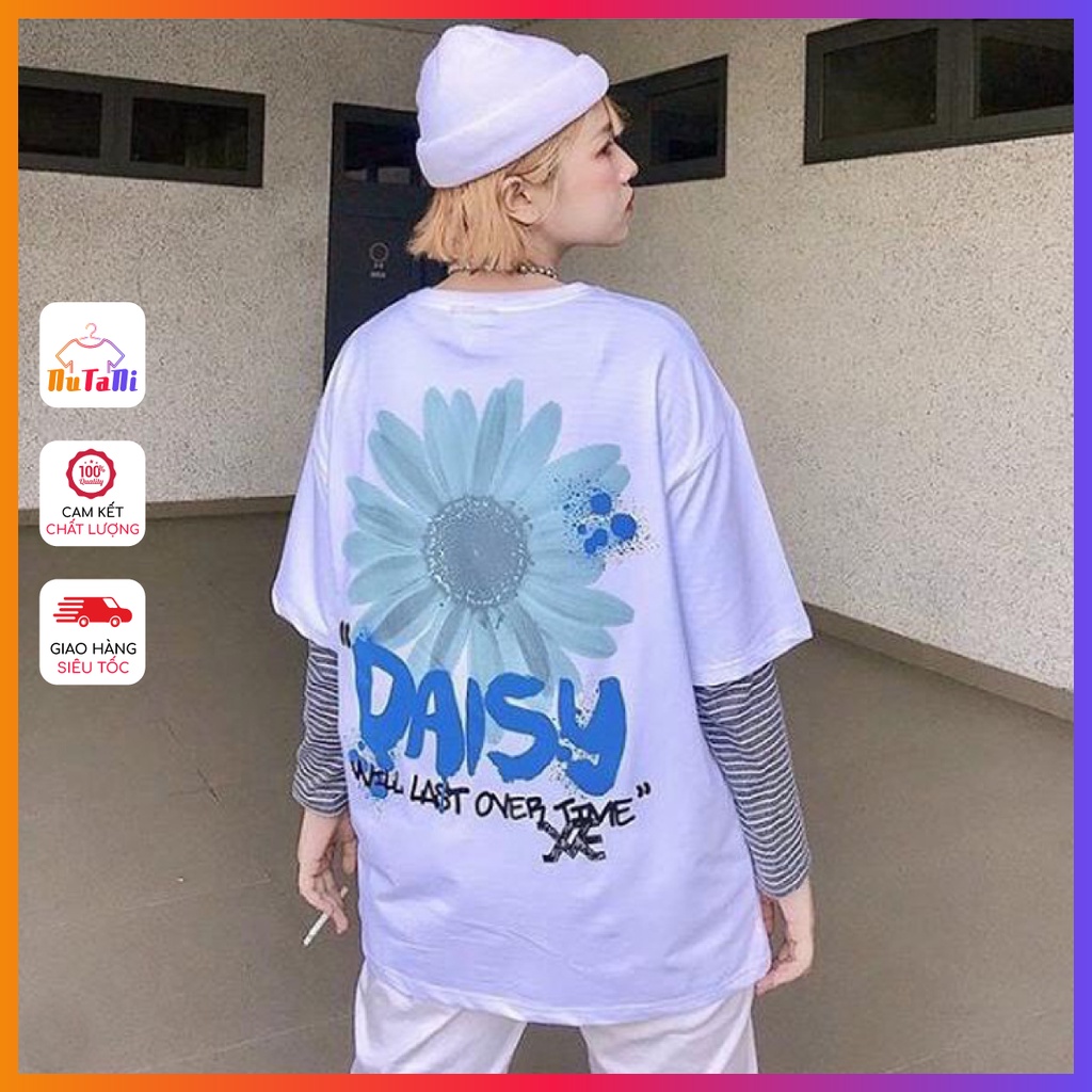 Áo Thun Nữ Unisex In Hình Bông Hoa DAISY i6166 NUTANI