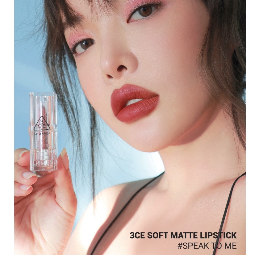 Son 3CE Soft Matte Lipstick Speak To Me – Màu Đỏ Mận Chín