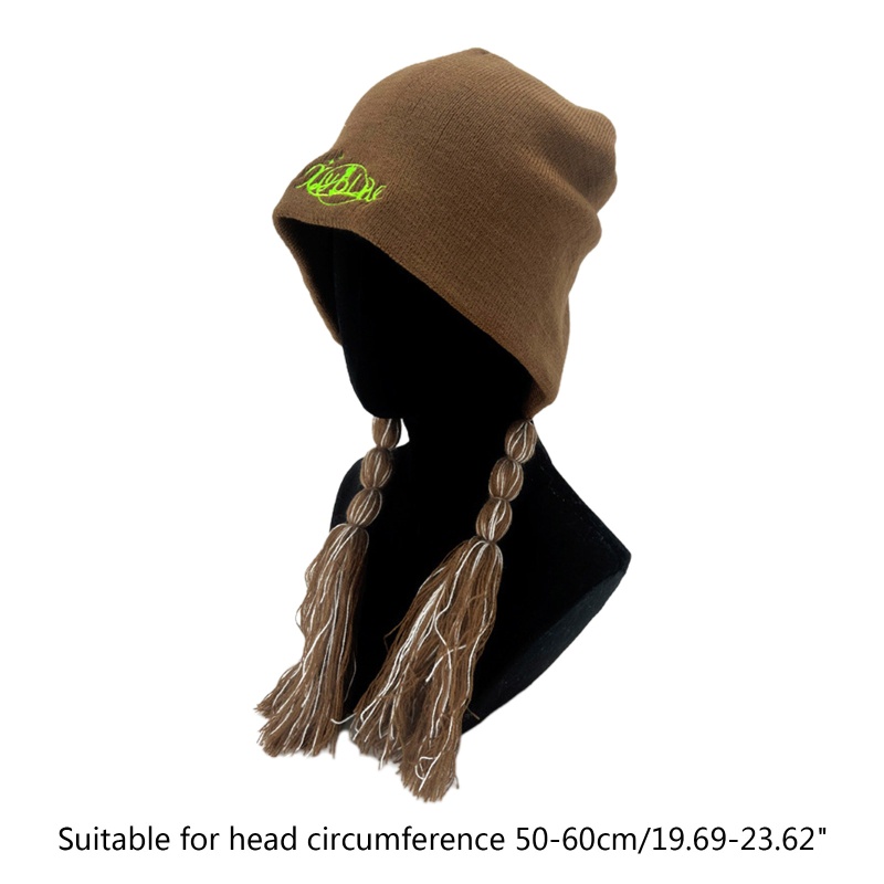 Mũ Dệt Kim Thiết Kế Bện Dây Bảo Vệ Tai Khi Lái Xe Vào Mùa Đông Cho Nữ