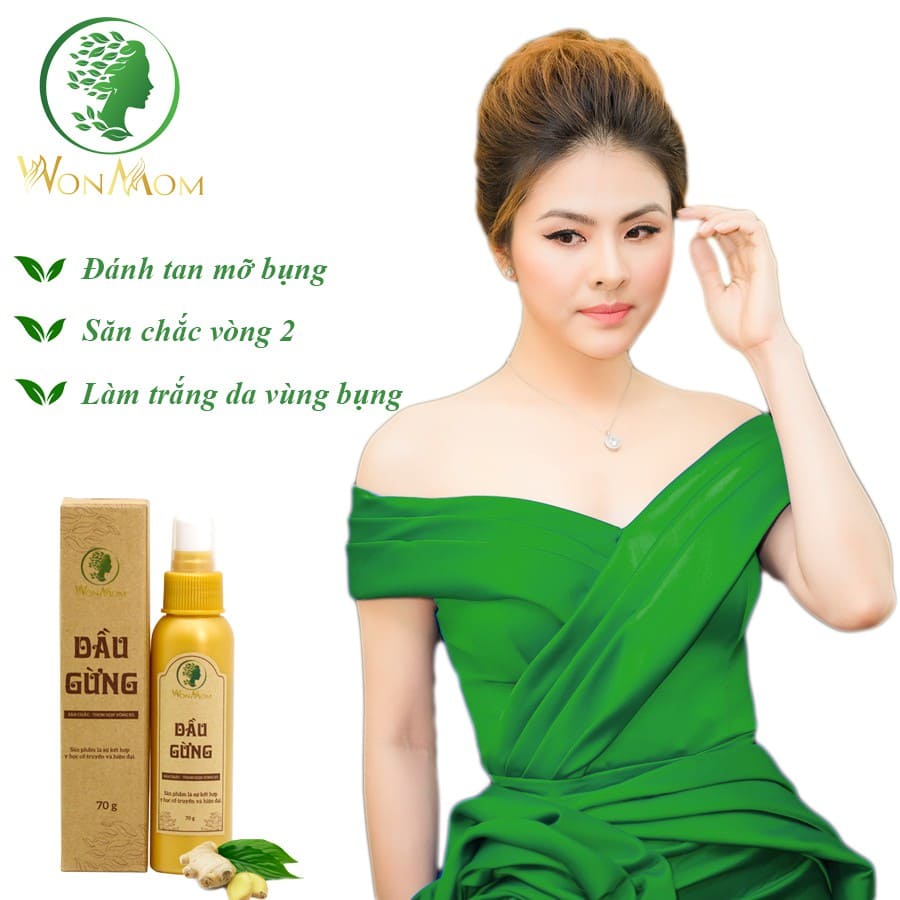 [CHÍNH HÃNG WONMOM] DẦU GỪNG MASSAGE TAN MỠ BỤNG SAU SINH WONMOM 70G – DẦU GỪNG