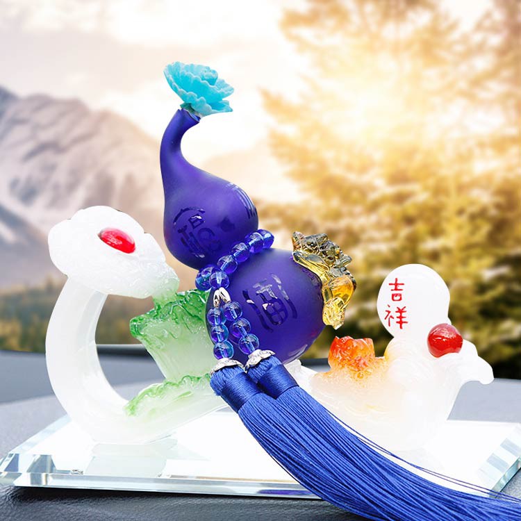 [MUA 1 TẶNG 1] Tặng ngay 1 dây tiền hoa mai loại dài khi mua tượng hồ lô như ý pha lê hàng loại 1 | BigBuy360 - bigbuy360.vn