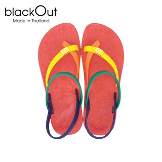 Giày xỏ ngón blackOut đế đỏ quai 4 màu