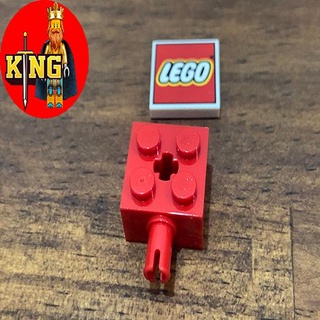 LEGO Red Brick, Modified 2 x 2 with Pin and Axle Hole