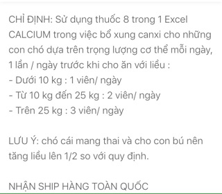 Canxi cho chó mèo