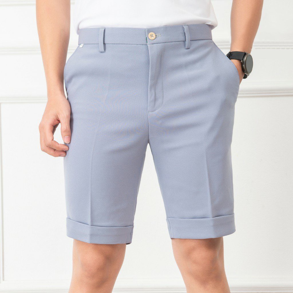 Quần short nam tây âu LAM'S STORE chất vải co giãn, quần đùi nam thoáng mát, kiểu dáng trẻ trung