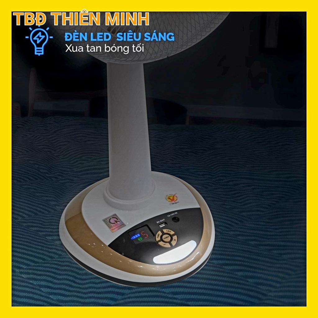 QUẠT SẠC TÍCH ĐIỆN ĐỂ BÀN 16IN HJD FL416H