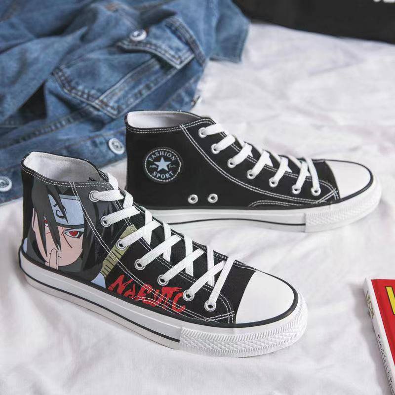 Naruto Anime High Top All-match Canvas giày nam tăng chiều cao | BigBuy360 - bigbuy360.vn