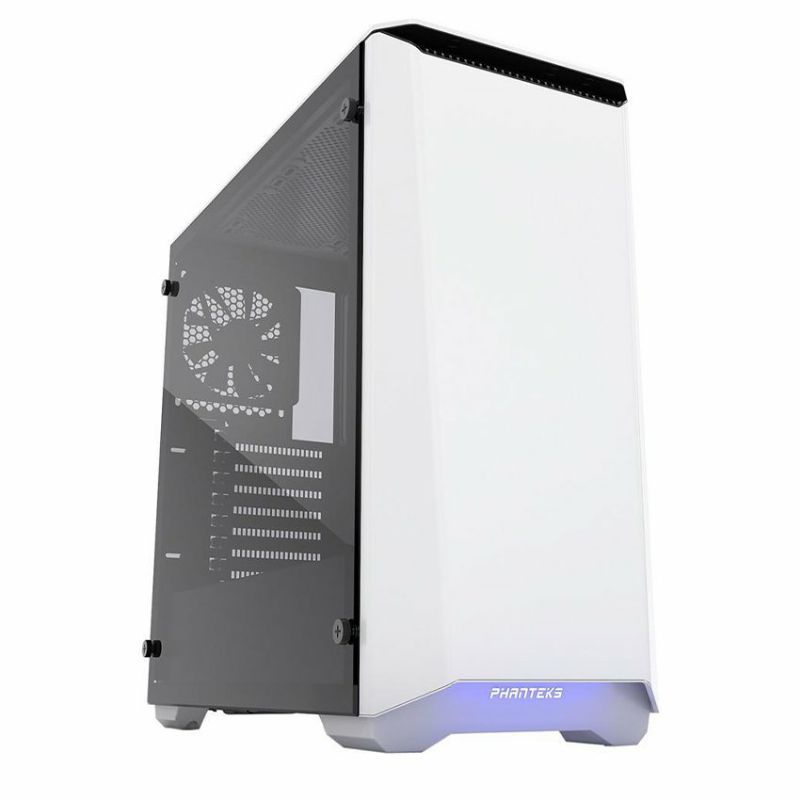 Vỏ Case Phanteks Eclipse P400S Silent Case,Tempered Glass, Glacier (Mid Tower/Màu Trắng)-Tặng Fan Kèm