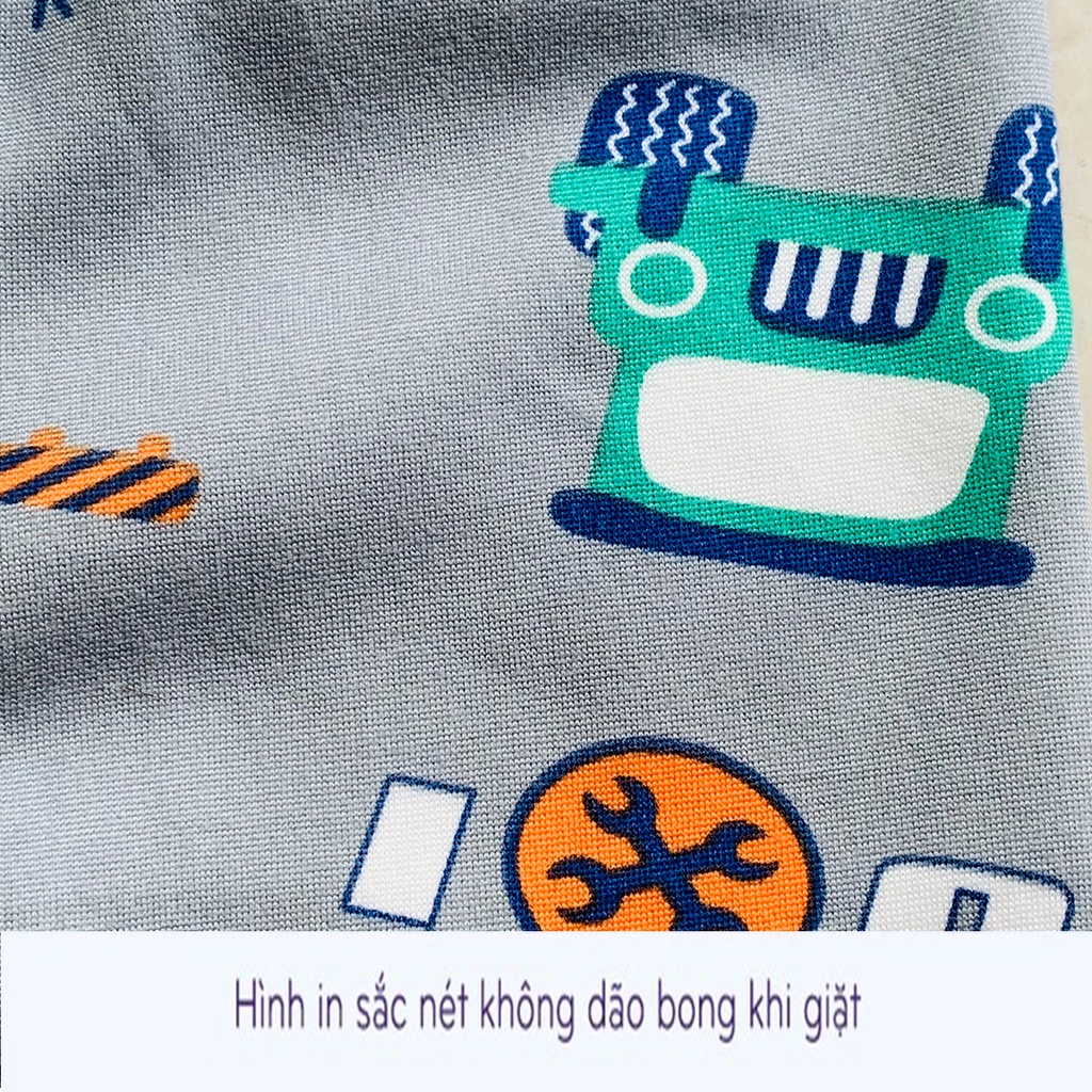 Quần nỉ cho bé trai bé gái quần chục nỉ bé trai họa tiết chất dài dặn cho bé LYBABY QCD06