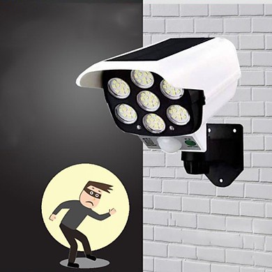Đèn năng lượng mặt trời, đèn giả camera chống trộm, chống nước tiêu chuẩn IP65