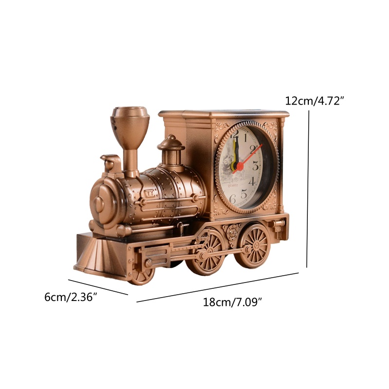 Đồng Hồ Báo Thức Để Bàn Hình Đoàn Tàu Lửa Phong Cách Vintage