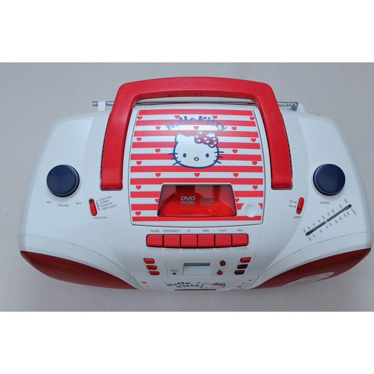 ĐÀI CHẠY ĐĨA DVD, CD , USB RADIO CASSETE DVD MATESTAR HELLO KITTY KT-DR58