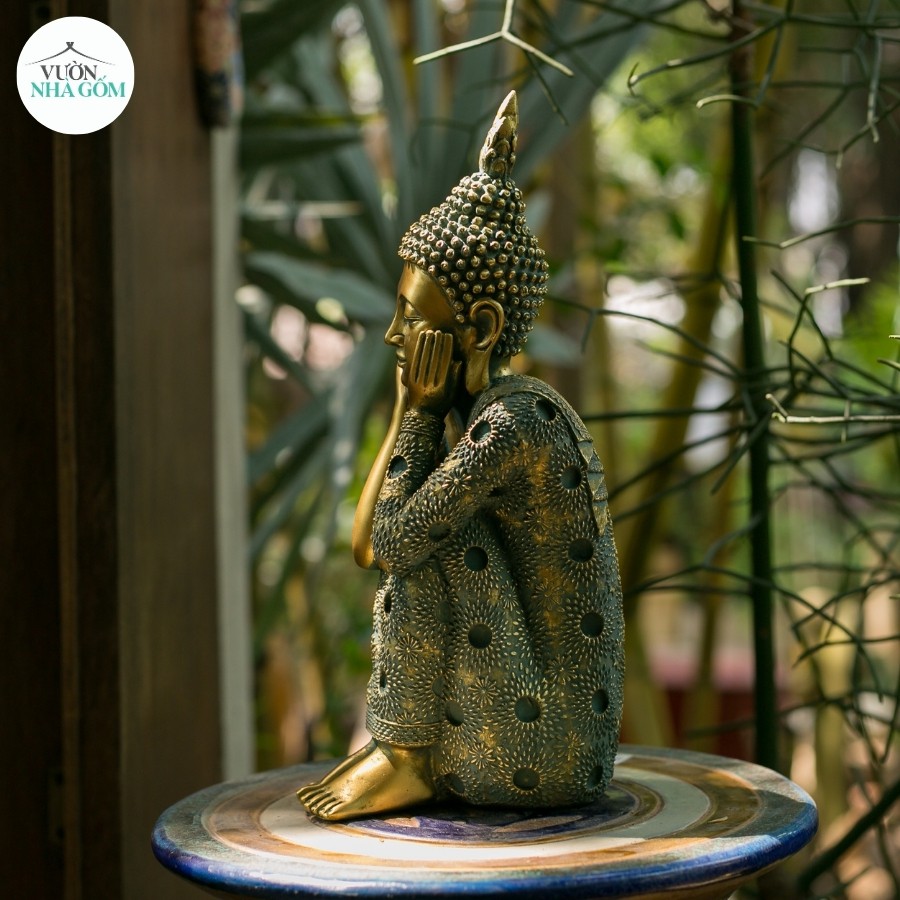 Tượng phật tam thế An nhiên_Vườn Nhà Gốm, xua tan lo âu, phiền muộn và cầu bình an. | BigBuy360 - bigbuy360.vn