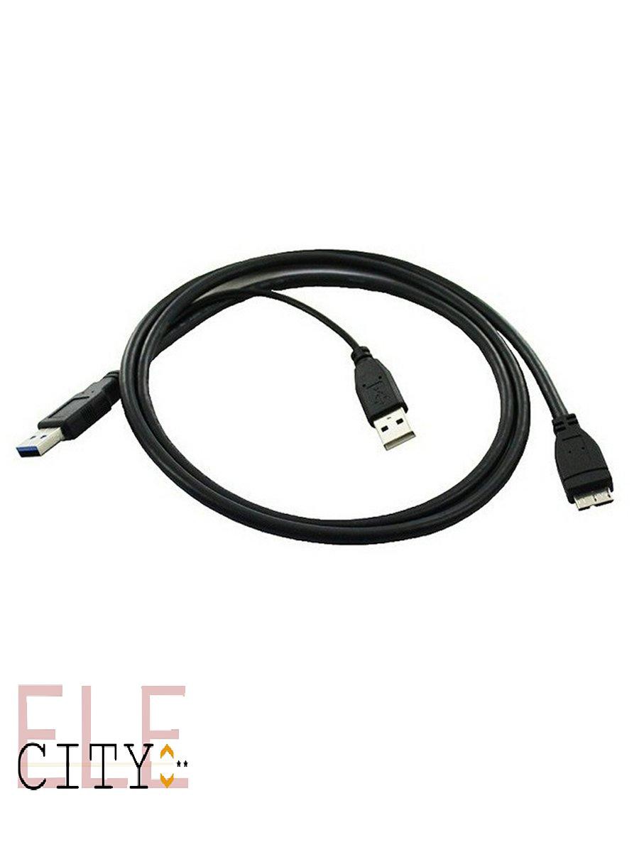 999ele⚡USB3.0 Mobile Hard Disk Data Cable Connection Cable Dual-head USB To Micro-b