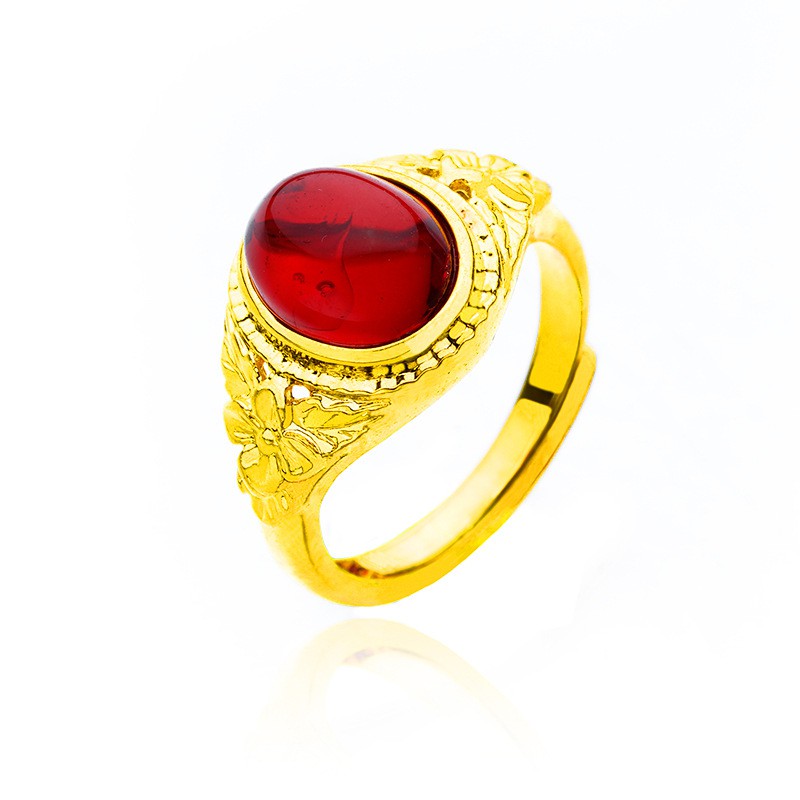Nhẫn nữ đính đá đỏ ❤️❤️ Nhẫn nữ mạ vàng thiết kế cao cấp - VA011