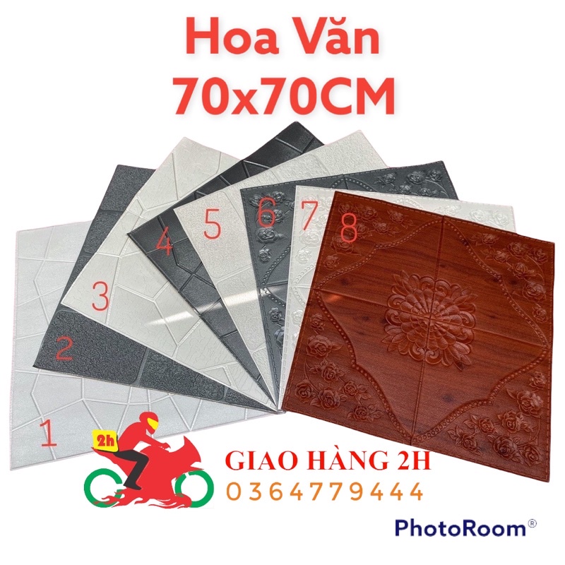Xốp Dán Tường 3D - Hoa Hồng Vip Cực Đẹp. Khổ lớn 70x70CM