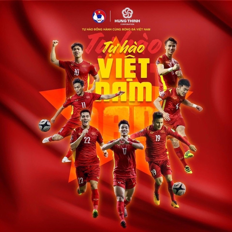 3-6 ảnh poster treo bóng đá đội tuyển việt nam / tranh cầu thủ bóng đá Việt Nam