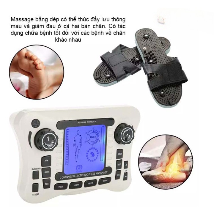 Máy điện xung trị liệu,máy massage xung điện trị liệu SYK-308,xung điện kích thích các cơ giúp giảm đau nhức hiệu quả