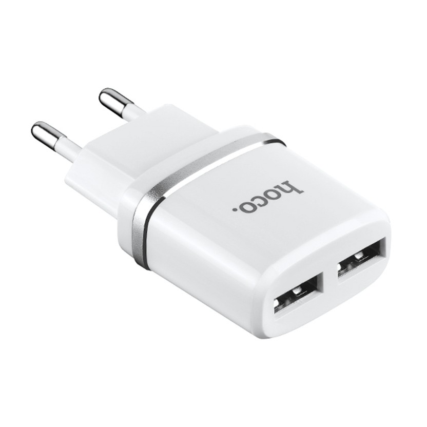 CỐC SẠC HOCO. 2 CỔNG USB HCC12