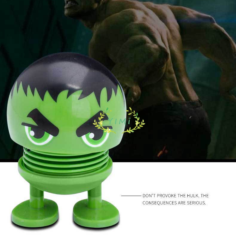Boneka Per Emoji Avengers Head Spring Shakes Doll Dashboard Hình❤Yimi❤