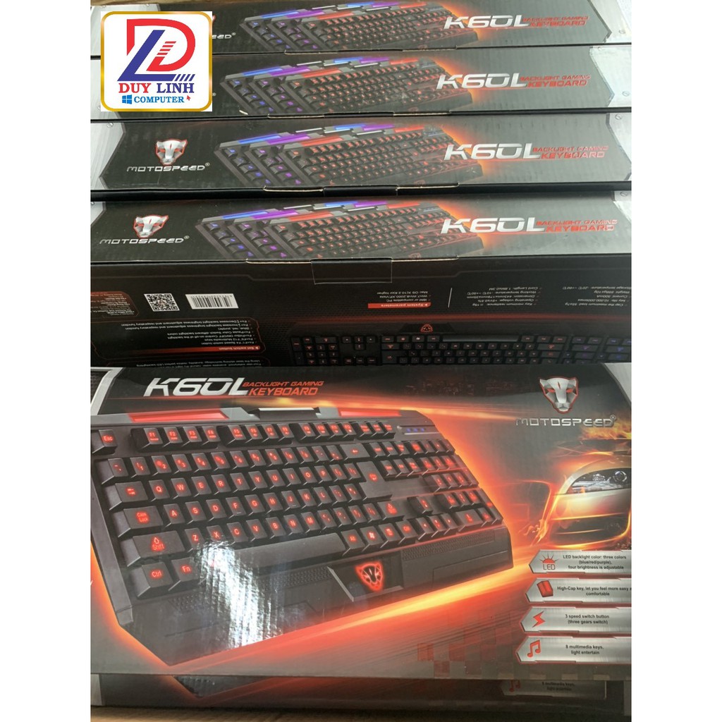 BÀN PHÍM GIẢ CƠ MOTOSPEED K60L LED GAMING (ĐEN)