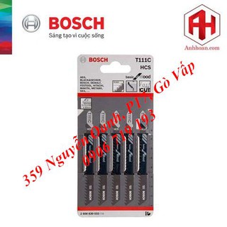 Lưỡi cưa lọng gỗ T 111 C - Gỗ (bộ 5 lưỡi) 2608630033 ( gỗ mềm 4-50mm, ván ép)