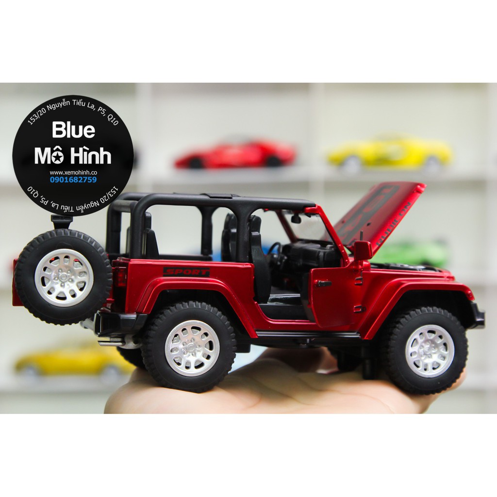 Blue mô hình | Xe mô hình Jeep Wrangler Unlimited Rubicon 1:32