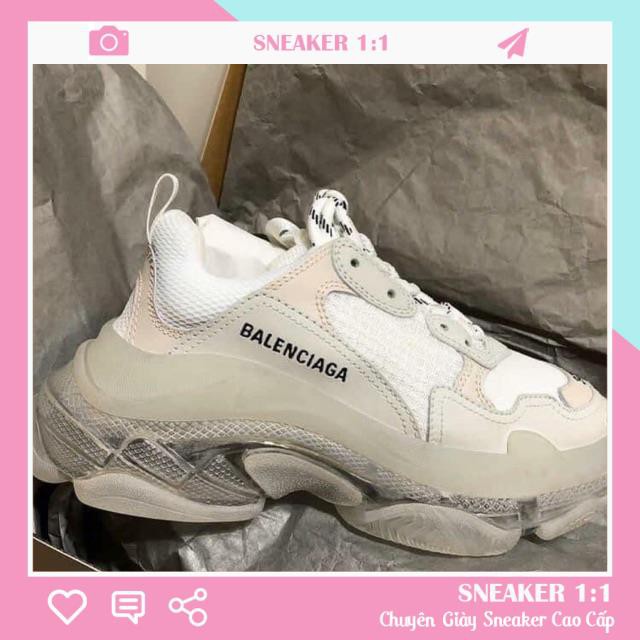 ✅Không Đẹp Không Lấy Tiền✅ FreeShip ( BALENCIAGA Đế khí trắng 1:1 Bản Xịn ) Giày Thể Thao Năng Động Cho Nam Và Nữ
