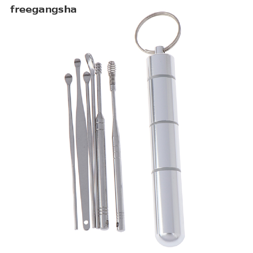 [FREG] 6Pcs/Lot Stainless Steel Spiral Ear Pick Spoon Ear Wax Removal Cleaner Ear Care FDH
