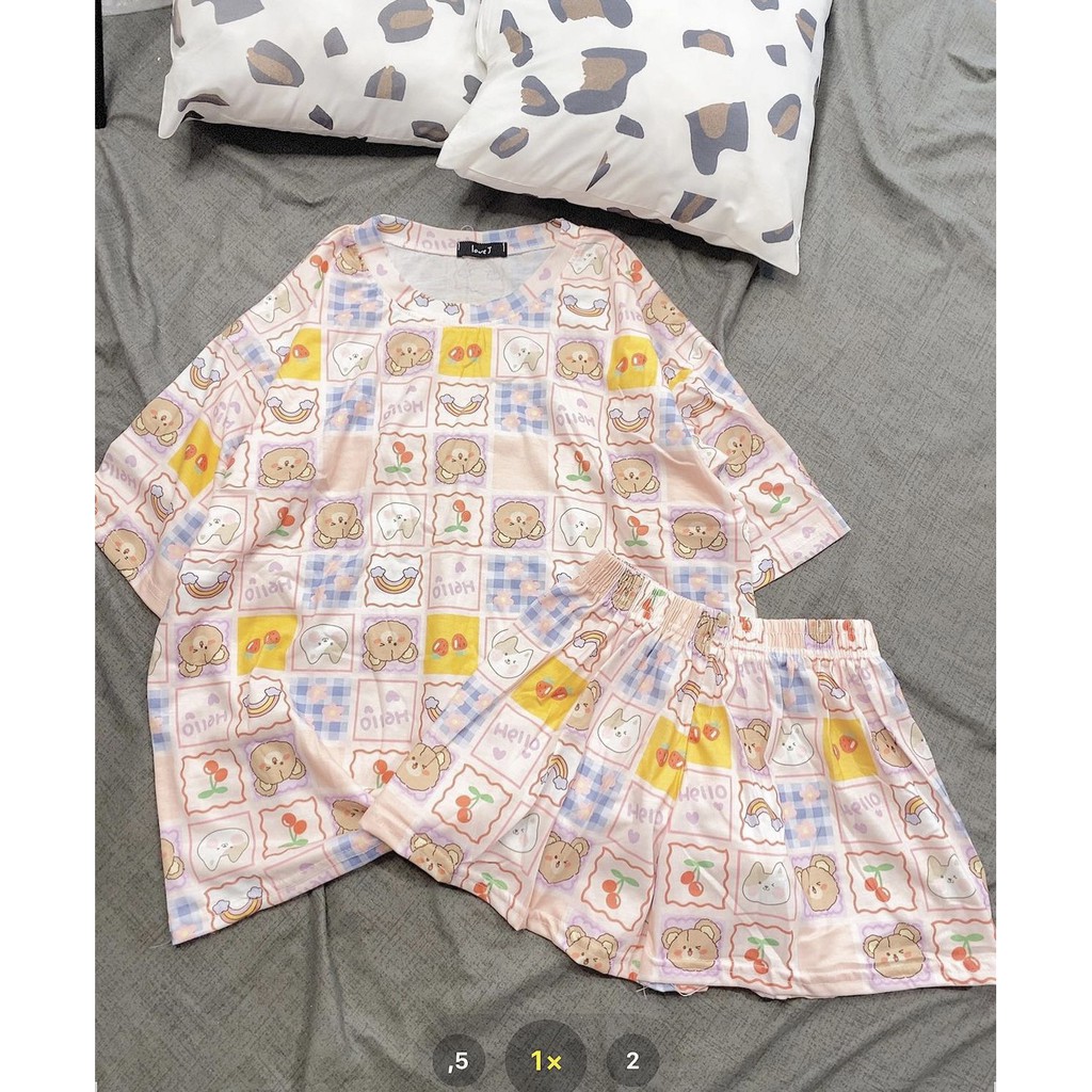 Set ngủ họa tiết dễ thương