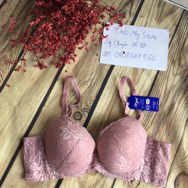 Áo ngực BoYa ren mút dày siêu đẩy,siêu nâng tạo khe 3 móc cài Size