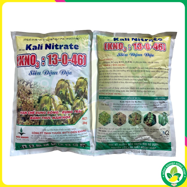 Phân Bón Vi Lượng Kali Nitrate KNO3: 13-0-46 Siêu Đậm Đặc