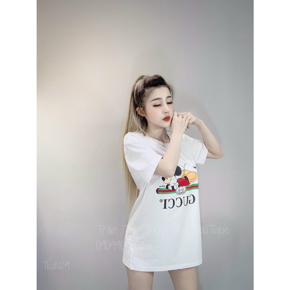 Áo thun phom rộng giấu quần dưới 70kg TV1611